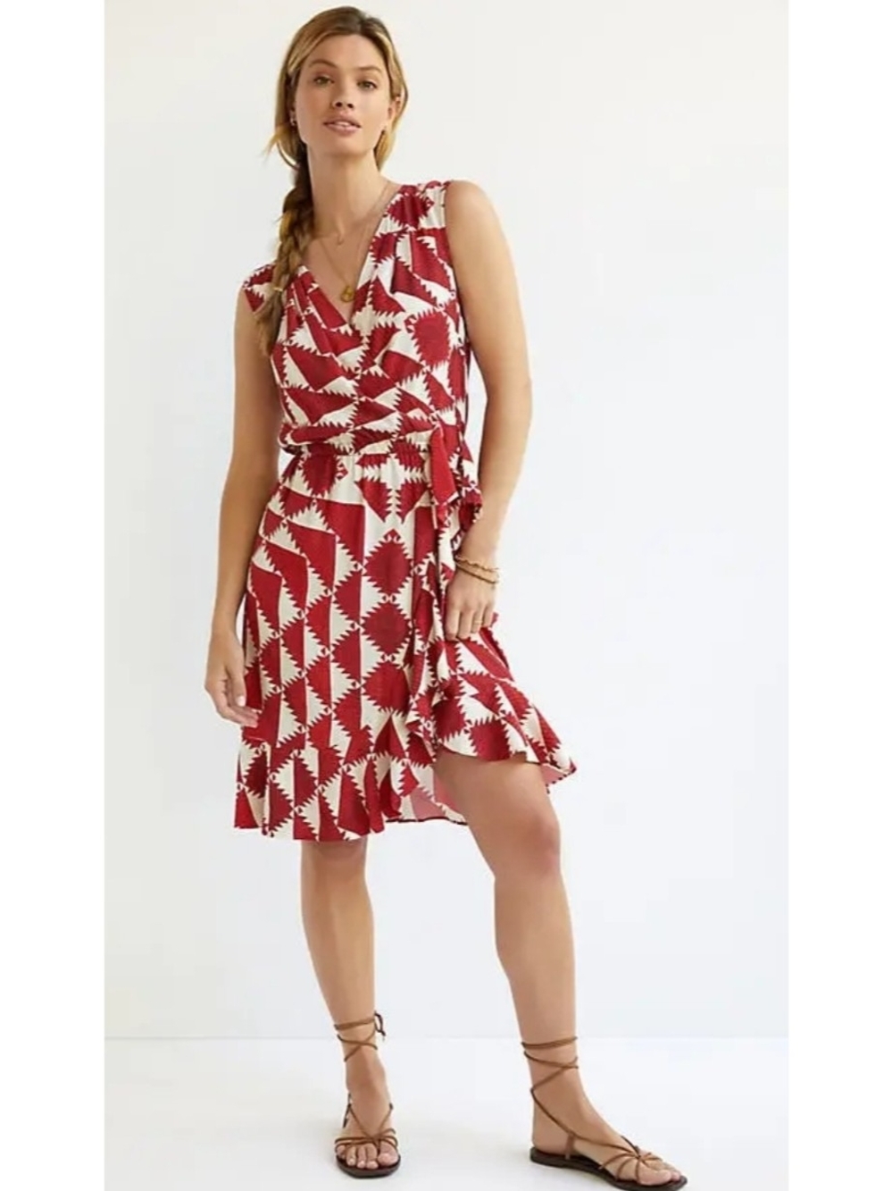 Plenty by Tracy Reese Anthropologie Geometric Faux Wrap Dress